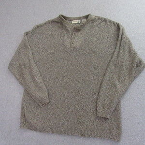 Fieldmaster Mens Pullover Sweater LT Brown Vintage Made‎ in USA Grandpa